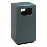 Fiberglass Series 30 Gallon Side Entry Square Receptacle