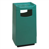 Fiberglass Series 30 Gallon Square Food Court Receptacle