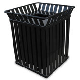 Oakley Trash Receptacle with Flat Top