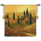Poppies of Toscano II BW Wall Hanging