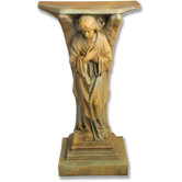 Angels Devotion Angel Cross Pedestal Statue