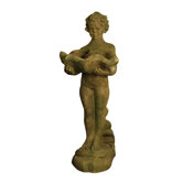 Bambina De Mari Child with Shell Birdbath