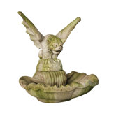 Fiber Stone Gargoyle Fatheaded Fountain
