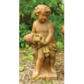 Water Pourer Cherub Statue