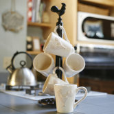 Rooster Finial Mug Tree