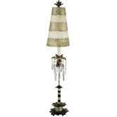 One Light Bird Land Table Lamp in Black and White