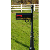 Lewiston Fluted Base and Ball Finial Post Mailbox