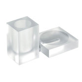 Diora Wall-mount Vetrilite Soap Dish and Tumbler