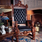 The Fitzjames Throne Leather Arm Chair
