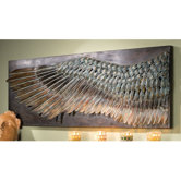 Wing of Icarus Sculptural Metal Wall Frieze