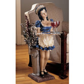 Genevieve the Buxom French Maid Pedestal Sculptural Table