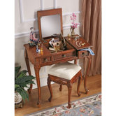 Princess Caroline Vanity Table in Mahogany
