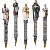 5-Piece Medieval Templar Knights Pen Set