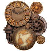 Gears of Time Sculptural Wall Clock