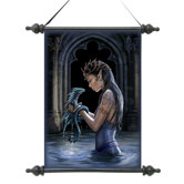 Gothic Water Dragon Canvas Wall Scroll Tapestry