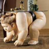 Basho the Sumo Wrestler Sculpture End Table