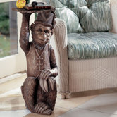 Moroccan Monkey Butler Sculptural End Table
