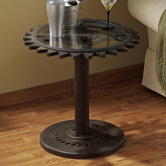 Industrial Age Gears End Table