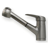 Dolphin One Handle Single Hole Kitchen Faucet with Pull-Out Spray