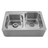 Noah's Front - Apron Double Bowl Drop in Kitchen Sink