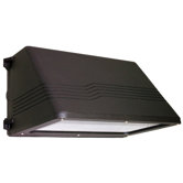 175W Large Cutoff Trapezoidal Wall Light in Bronze