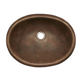 Rolled Baby Classic Hand Hammered Copper Bathroom Sink