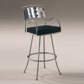 Armada Contemporary Swivel Barstool with Arms