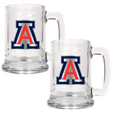 NCAA 15oz Glass Tankard 2 Piece Set