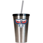 NBA 16oz Stainless Steel Insulated Tumbler with Straw