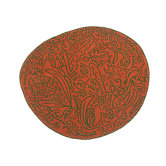 Bichos Y Flores Orange Kids Rug