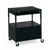 Height Adjustable Multimedia Cabinet Cart