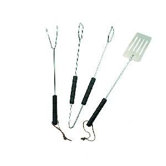 3-tlg. Grillbesteck Set in Chrom