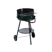 Rundgrill fahrbar in Schwarz / Dunkelrot