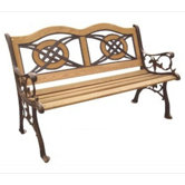 Kokomo Wood and Cast Iron Park Bench