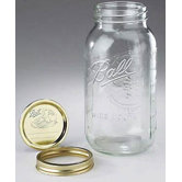 Half Gallon Wide Mouth Canning Jar (Set of 6)