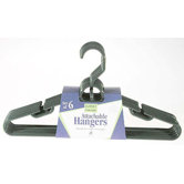 Heavy Duty Tubular Hanger with Attachable Hook (Set of 6)