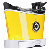 930W Toaster "Volo" in Schwarz matt / Gelb