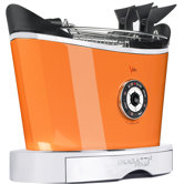 930W Toaster "Volo" in Schwarz matt / Orange