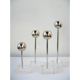 OH Steel and Lucite Candelestick Holder