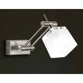 Wandleuchte schwenkbar "Kub&ograve;" in Nickel matt