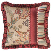 Dempsey Pillow with Brush Fringe and Braid