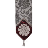 La Rose Table Runner with Braid and Tassel Trim