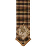 Woodland Table Runner with Braid and Brush Fringe