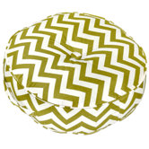 Zig Zag Fabric Round Floor Pillow