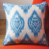 Ikat Decorative Pillow with Self Cord III