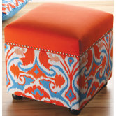Ikat Storage Cube Ottoman