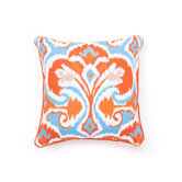 Ikat Decorative Pillow with Self Cord