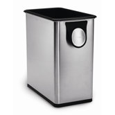 12.5 Litres Plastic Shopping Bag Rubbish Bin in Brushed Stainless Steel