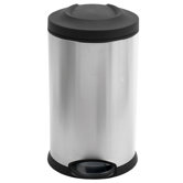 12 Litres Round Pedal Bin in Brushed Stainless Steel