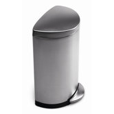 40 Litres Semi Round Pedal Bin in Brushed Stainless Steel